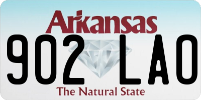 AR license plate 902LAO
