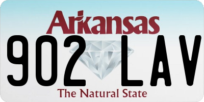 AR license plate 902LAV