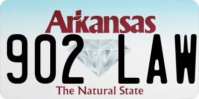 AR license plate 902LAW