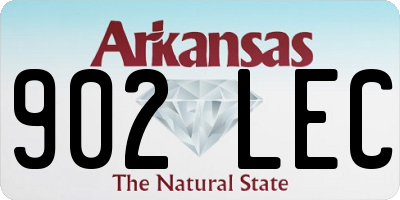 AR license plate 902LEC