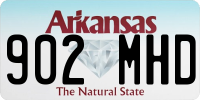 AR license plate 902MHD