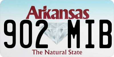 AR license plate 902MIB