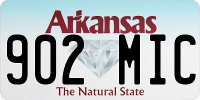 AR license plate 902MIC