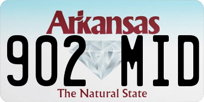 AR license plate 902MID