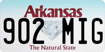 AR license plate 902MIG