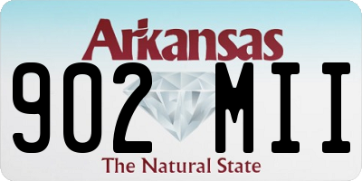 AR license plate 902MII