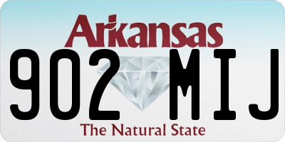 AR license plate 902MIJ