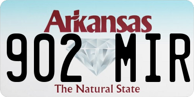 AR license plate 902MIR