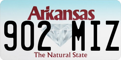 AR license plate 902MIZ