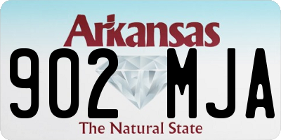 AR license plate 902MJA