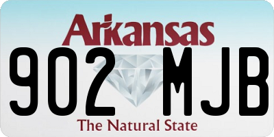AR license plate 902MJB