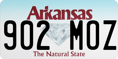 AR license plate 902MOZ