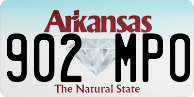 AR license plate 902MPO