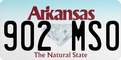 AR license plate 902MSO