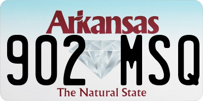 AR license plate 902MSQ