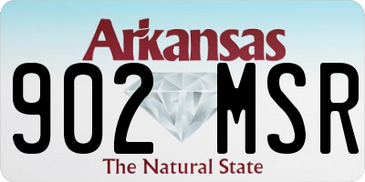 AR license plate 902MSR