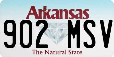AR license plate 902MSV