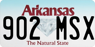 AR license plate 902MSX