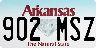 AR license plate 902MSZ