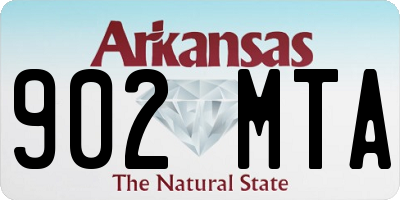 AR license plate 902MTA