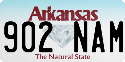 AR license plate 902NAM