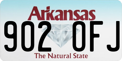 AR license plate 902OFJ