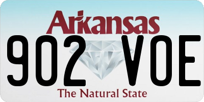 AR license plate 902VOE