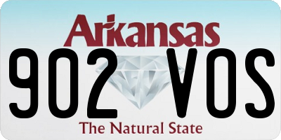 AR license plate 902VOS