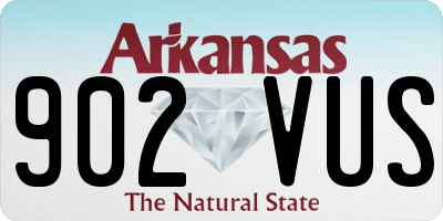 AR license plate 902VUS