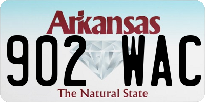 AR license plate 902WAC