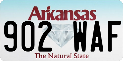 AR license plate 902WAF