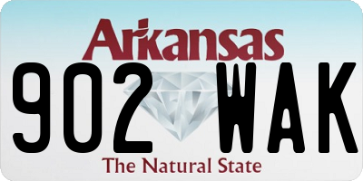 AR license plate 902WAK