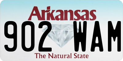 AR license plate 902WAM