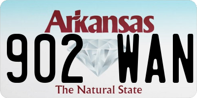 AR license plate 902WAN