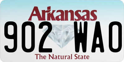AR license plate 902WAO