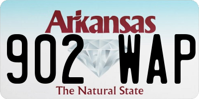 AR license plate 902WAP