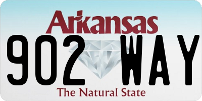 AR license plate 902WAY