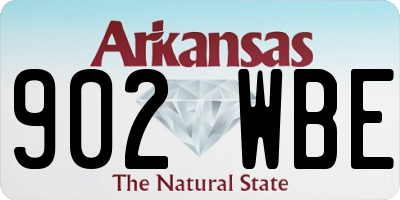 AR license plate 902WBE