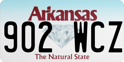 AR license plate 902WCZ