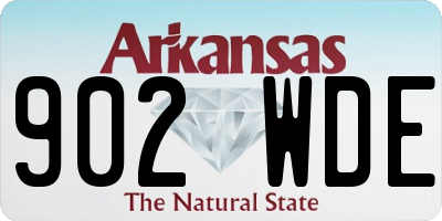 AR license plate 902WDE
