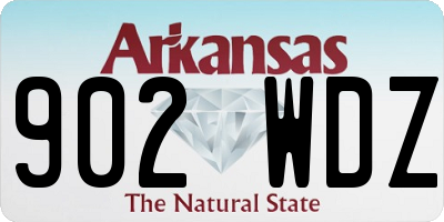 AR license plate 902WDZ