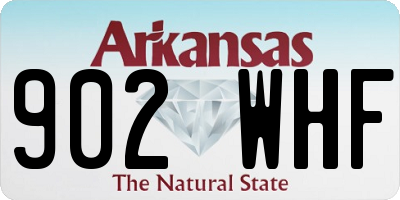 AR license plate 902WHF