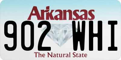 AR license plate 902WHI