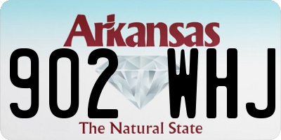 AR license plate 902WHJ