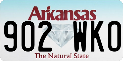 AR license plate 902WKO
