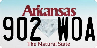 AR license plate 902WOA