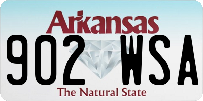 AR license plate 902WSA