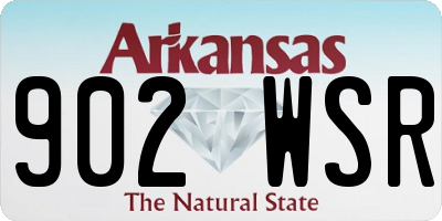 AR license plate 902WSR