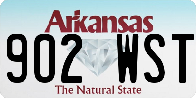 AR license plate 902WST