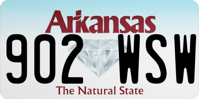 AR license plate 902WSW